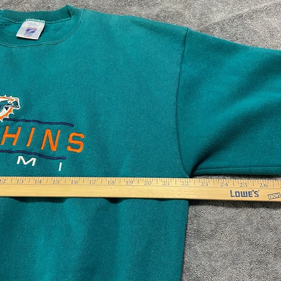 Vintage Miami Dolphins Embroidered NFL Sweatshirt Logo 7 Brand, Men’s XL - Picture 7 of 11